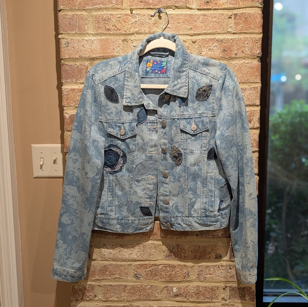 Beautiful Shades Of Denim Jacket with Patchwork
